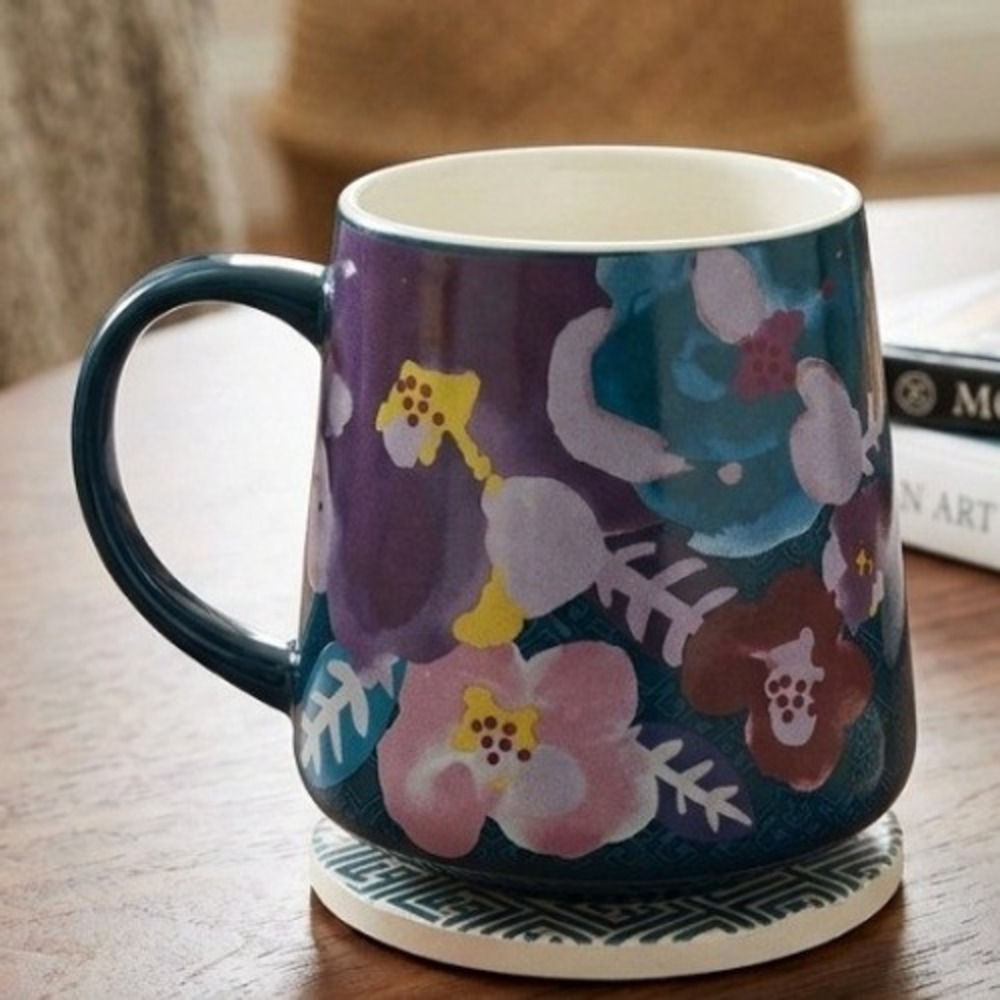 Maxwell‎ & Williams Layla Teal Floral Porcelain Mug 400ML New with Tags